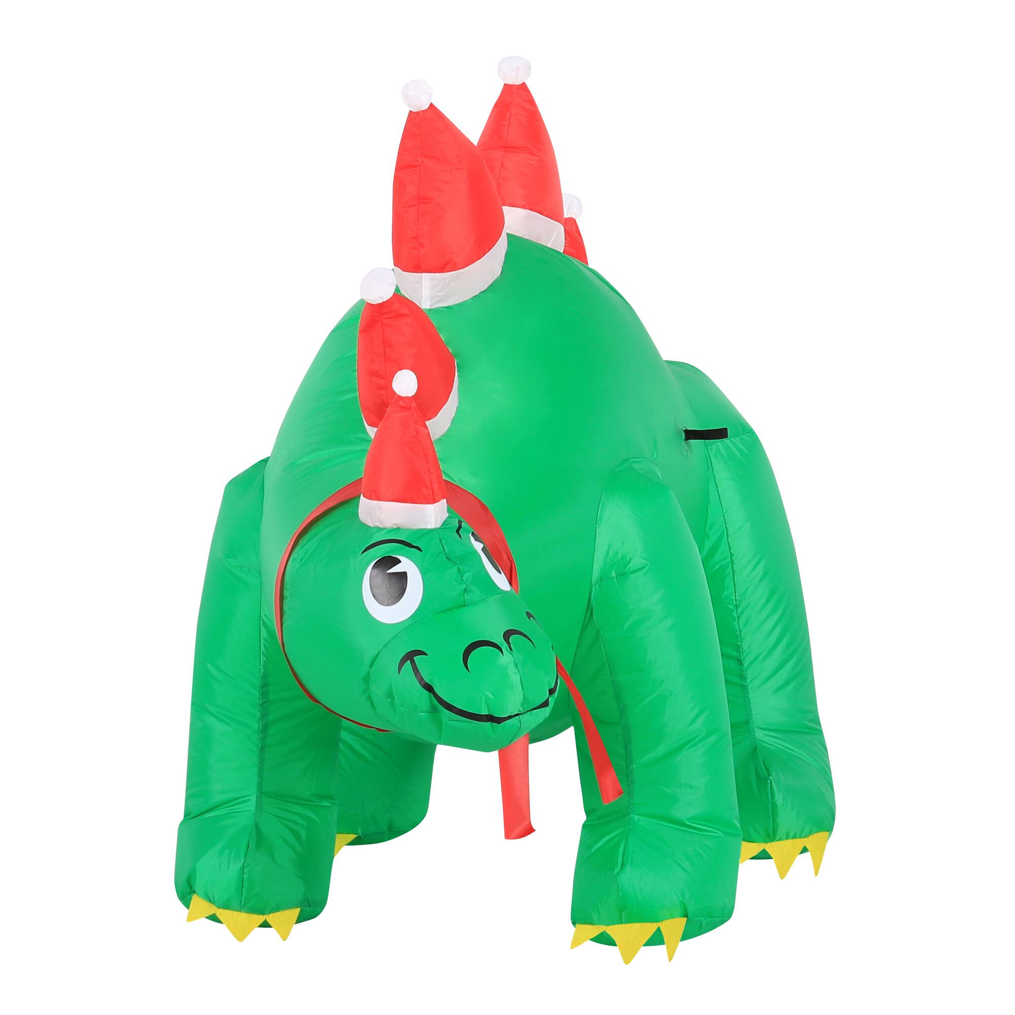 Occasions 5ft. Inflatable Santa Hat Stegosaurus